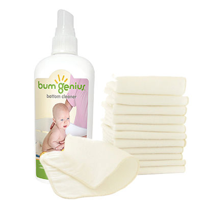 bumGenius Flannel Baby Wipes + Bottom Cleaner